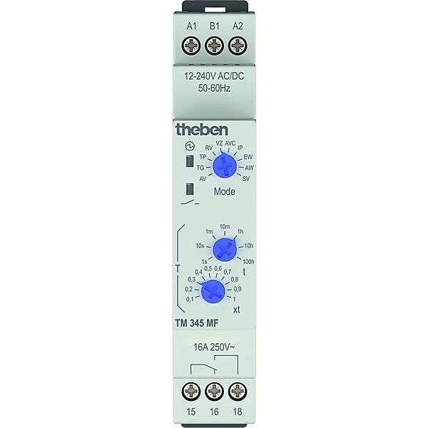 Theben Elektronisches Zeitrelais mit 10 Betriebsarten TM 345 MF